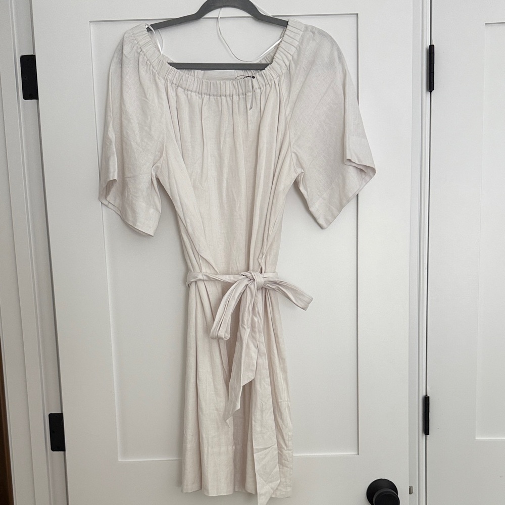 Banana Republic Cream Linen Dress